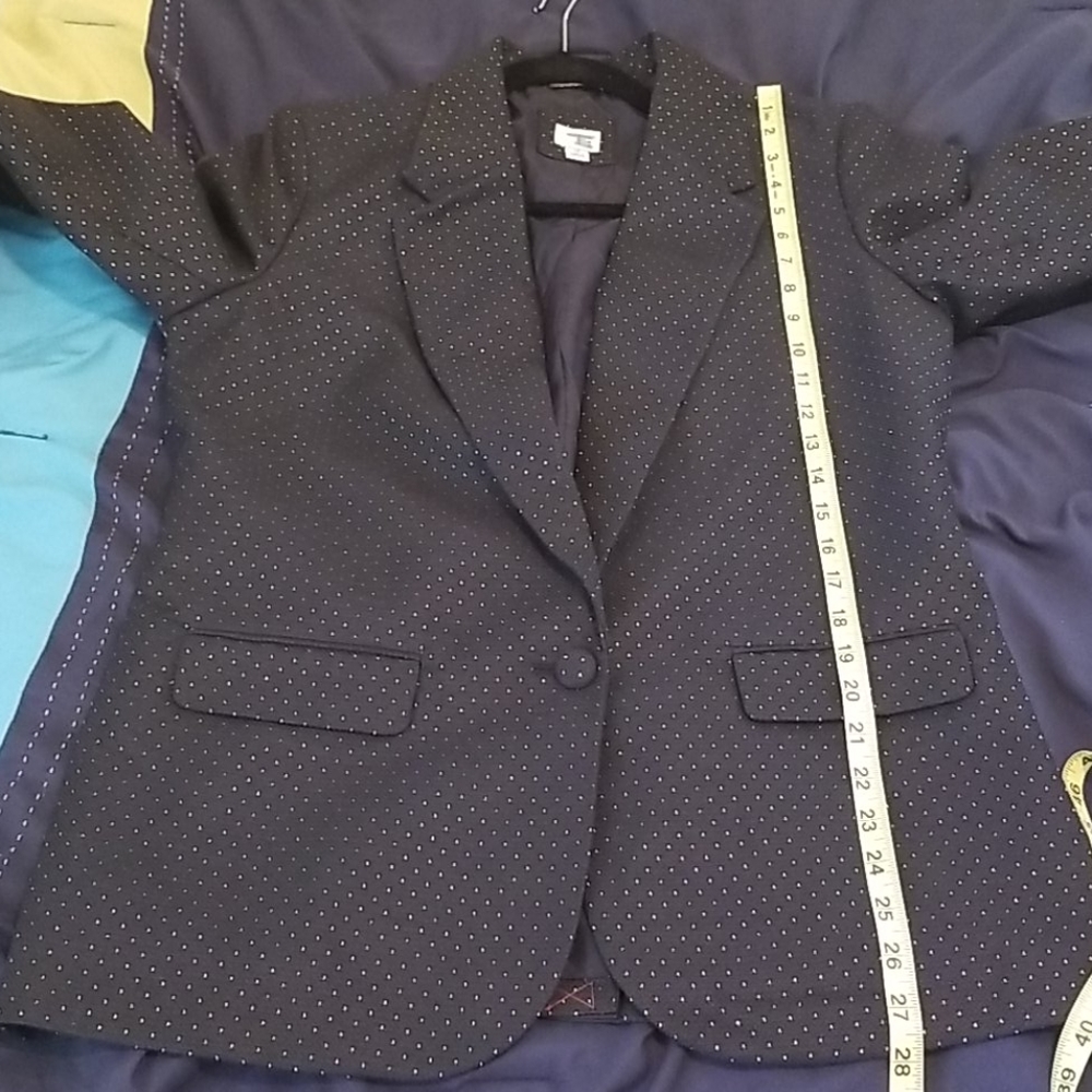 A New Day Navy Gold Sparkle Pattern Blazer - Picture 5 of 5